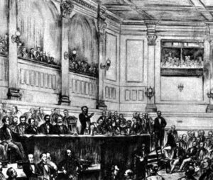 Marx taler til samlingen af 1 Internationale om Pariserkommunen